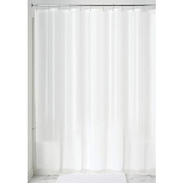iDesign PEVA Plastic Shower Curtain Liner, Mold and Mildew Resistant Plastic