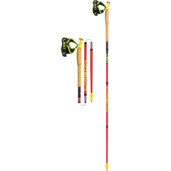 LEKI Ultratrail FX.One Trekking Poles - Carbon Foldable Ultralight Poles for