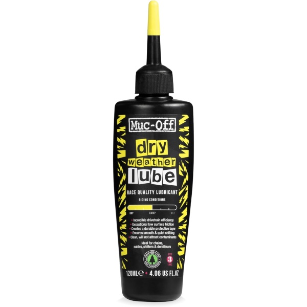 Muc-Off Bio Dry Bike Chain Lube with Microfiber Cloth | Wax-Based Formula