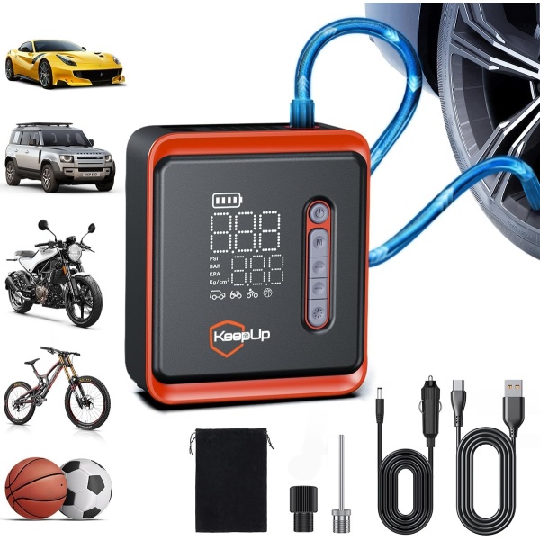 Tire Inflator Portable Air Compressor - 150PSI Fast Inflation Cordless Air Pump