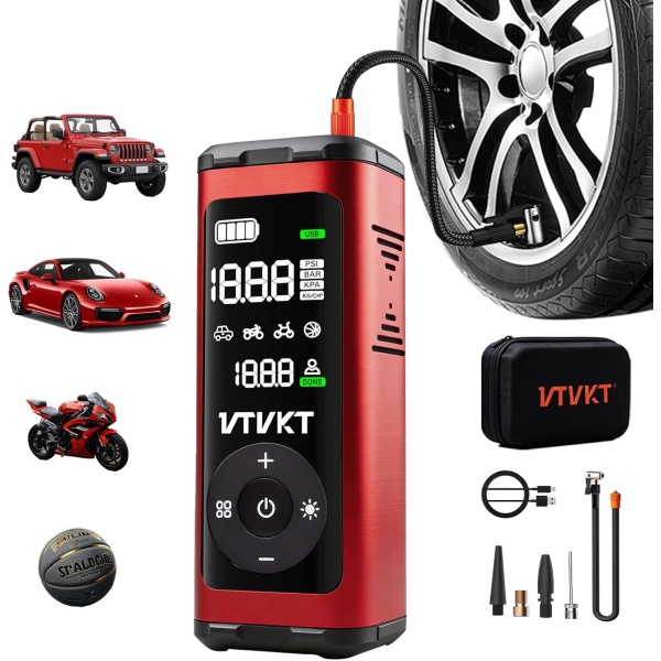 Tire Inflator Portable Air Compressor, Cordless Inflation Air Pump,12000mAh