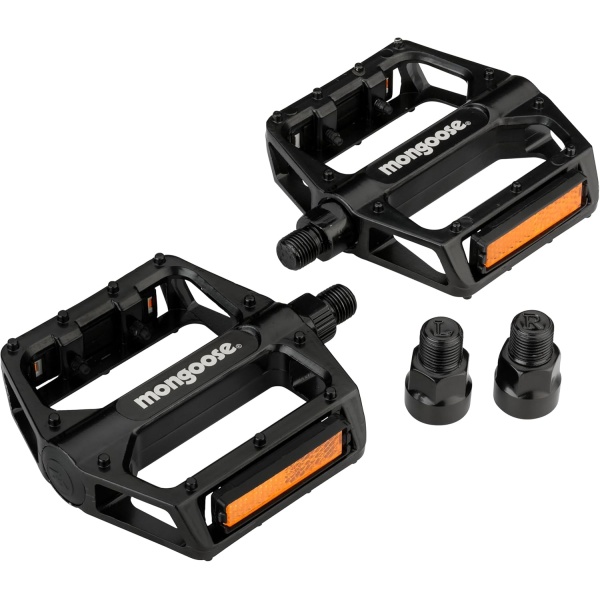 Mongoose Mountain Bike Pedals, Black or Blue, Set of 2, Lightweight and Durable