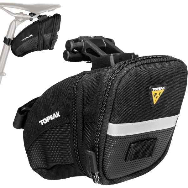 Topeak Aero Wedge Pack, w/ Fixer F25, Medium , Black