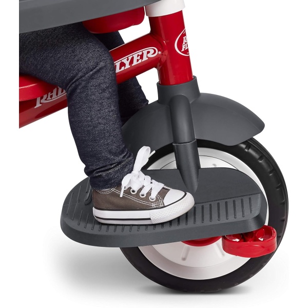 Radio Flyer Front Wheel Footrest for Toddler Trikes, Non-Slip Foot Support